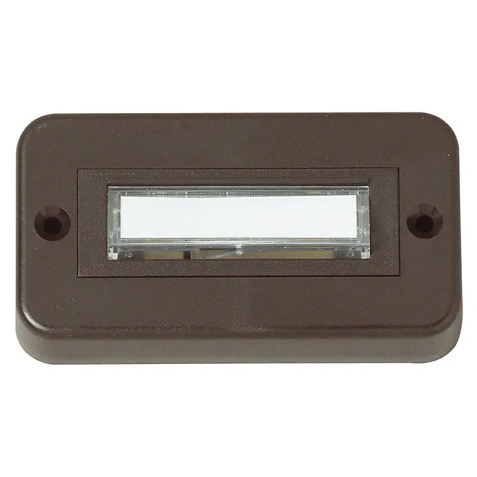 Heidemann Klingeltaster Unbeleuchtet - Braun, Schwarz, 1-reihig, Mit Namensschild, 16 x 81 x 43 mm - Vorderansicht
