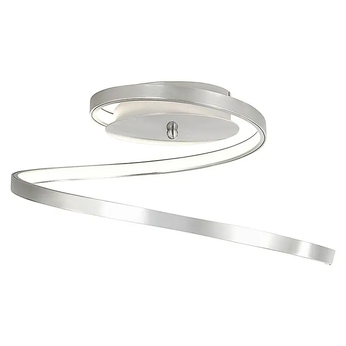 LeuchtenDirekt Wave LED-Deckenleuchte - 18 W, L x B x H: 420 x 420 x 250 mm, Stahl, Warmweiß