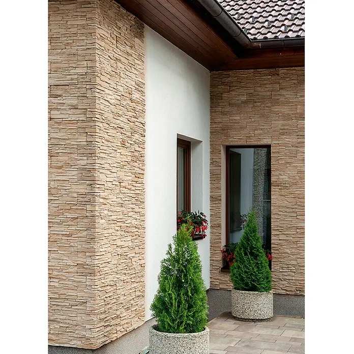 Pločice od ukrasnog kamena New Caroline - 39 x 11,2 cm, Krem-bež, Izgled kamena
