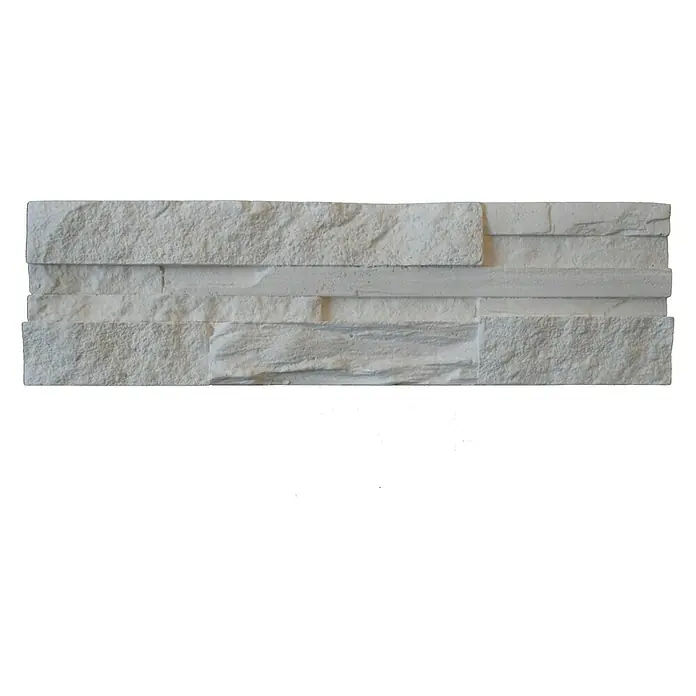 Verblendstein White Stone - 39 x 11,2 cm, Weiß, Steinoptik