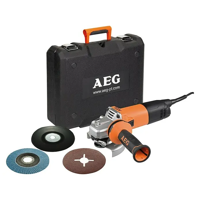 AEG Powertools Winkelschleifer-Set WS 13-125 SXE - 1.300 W, 125 mm