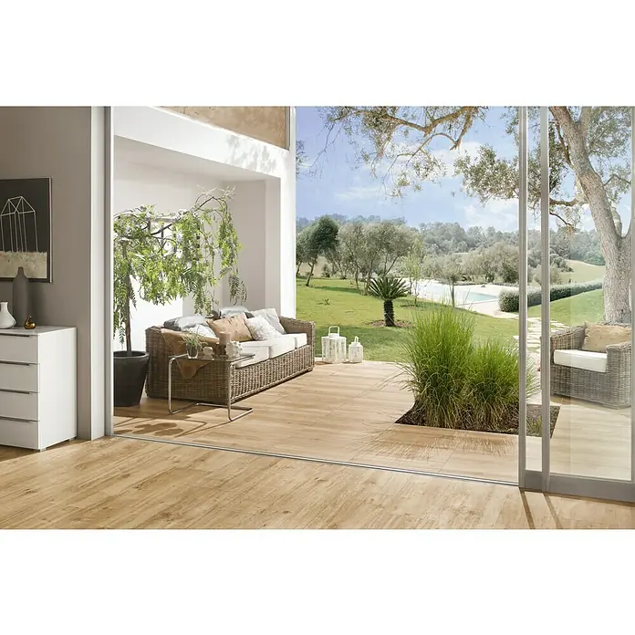 Esterno 20 T by Palazzo Terrassenfliese Harmonie - 40 x 120 x 2 cm, Fichte, Matt