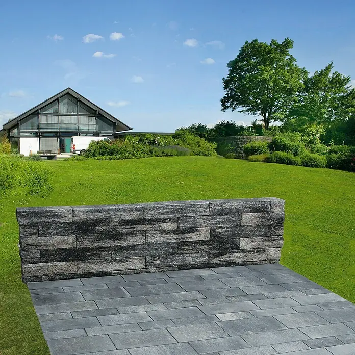 EHL Mauerstein Anzio - Grau/Anthrazit, 60 x 15 x 12 cm, Beton