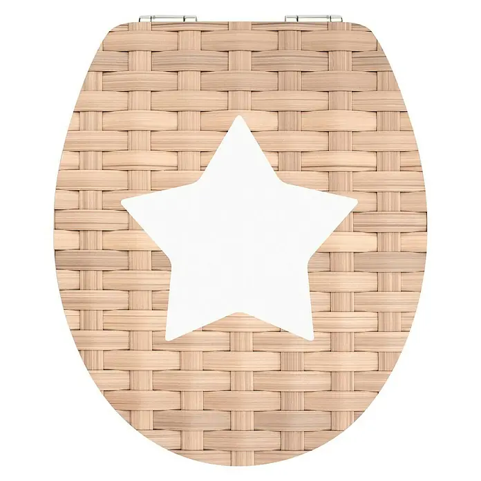Poseidon Toiletzitting Mira - Softclose, MDF, Wit/Beige