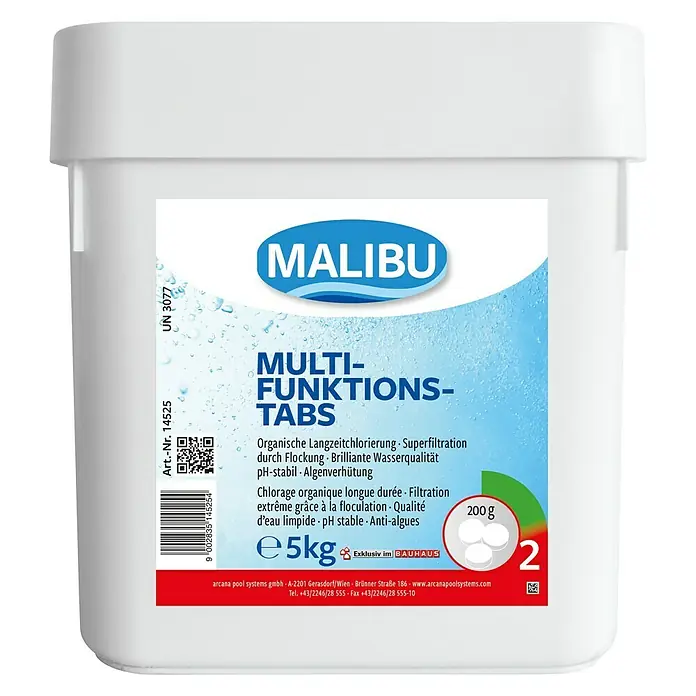 Malibu Multifunktionstabs 200 g - Geeignet für: Desinfektion, 5 kg
