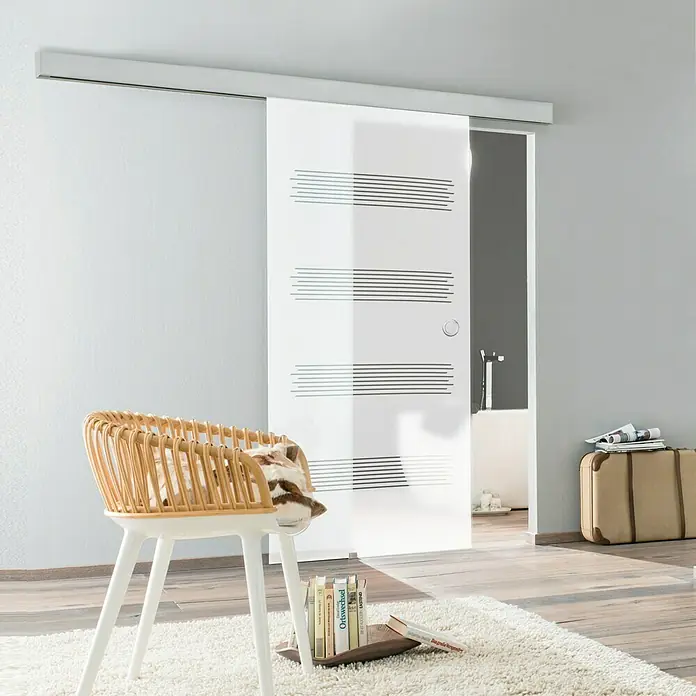 Diamond Doors Schiebetür-Komplettset Jubidoor 1.0 - 935 x 2.058 mm, Einscheibensicherheitsglas (ESG) - Stimmungsaufnahme