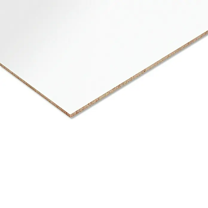 Hartfaserplatte nach Maß - Weiß, Max. Zuschnittsmaß: 2.800 x 2.070 mm, Stärke: 3 mm - Rechte Seitenansicht