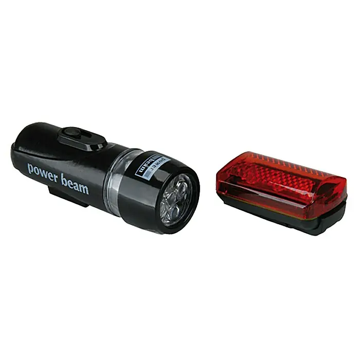 Fischer Lampenset, werkt met batterijen - 2-delig, Brandtijd: Max. 20 uur ononderbroken wit licht - Top-down weergave