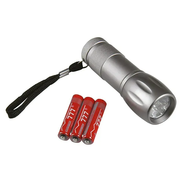 Fischer Zaklamp - 9 lampen - Top-down weergave