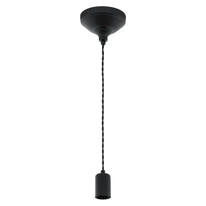 Eglo Hanglamp Yorth - Hoogte: 200 cm, Zwart - Vooraanzicht
