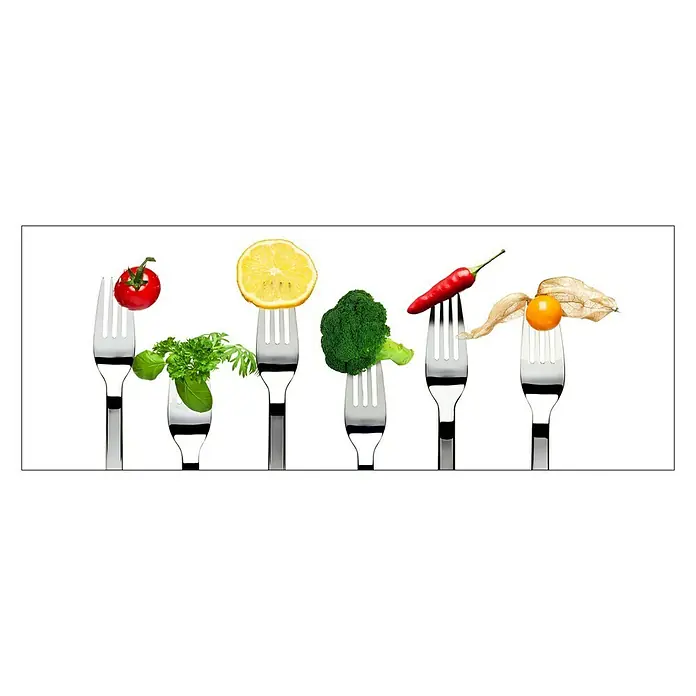 Glasbild - Vegetable & Fruit, B x H: 80 x 30 cm - Vorderansicht