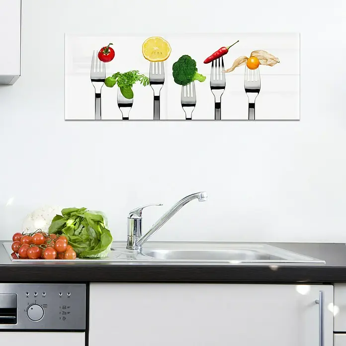 Glasbild - Vegetable & Fruit, B x H: 80 x 30 cm - Stimmungsaufnahme
