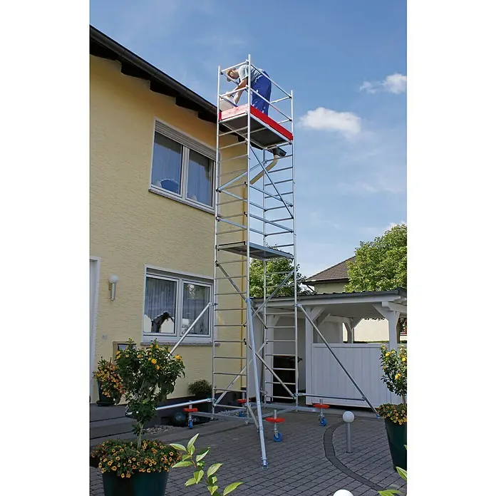 Krause Corda Montagegerüst - Arbeitshöhe: 7 m, Breite: 74 cm, Belastbarkeit Bühne: 180 kg - Stimmungsaufnahme