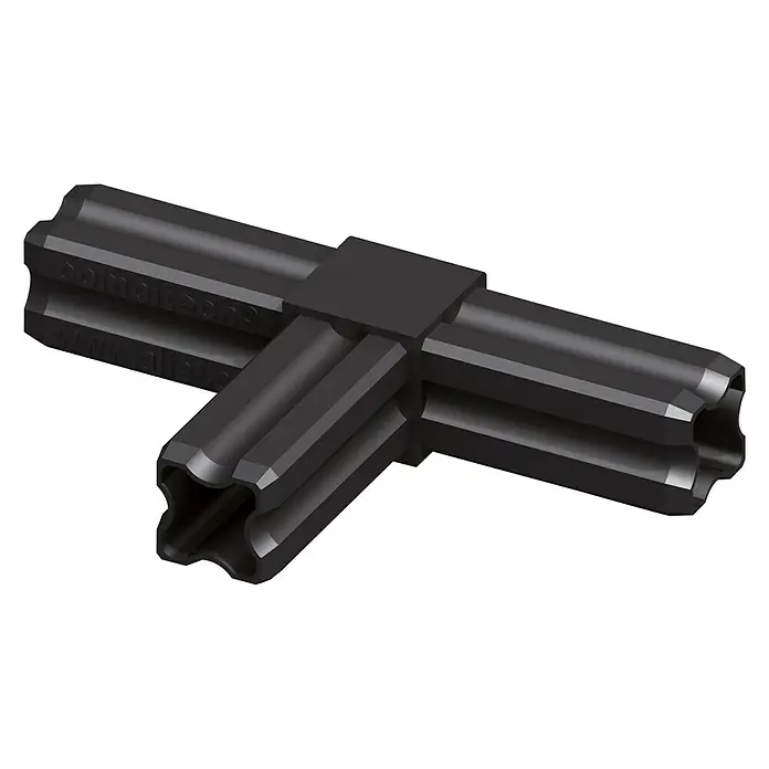 Kantoflex T-Verbinder 3 Zapfen - L x B: 23,5 x 23,5 mm, Polyamid - Diagonale Ansicht