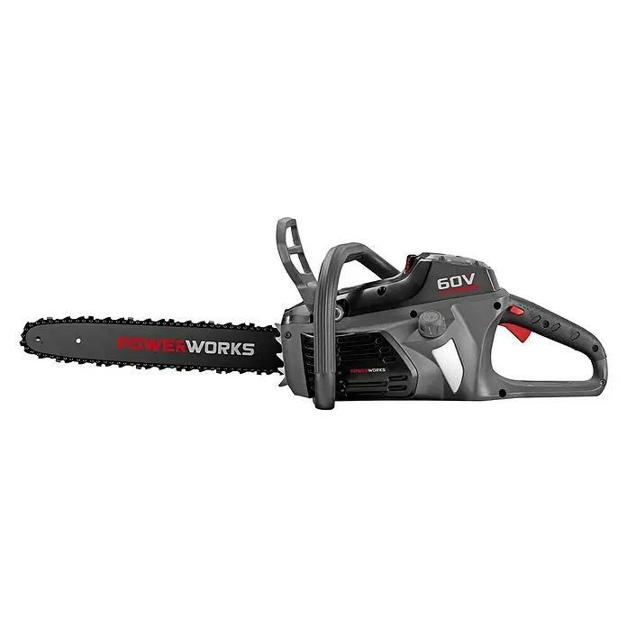Powerworks Akumulatorska lančana pila PD60CS40 - 60 V, Litij-ionska, Bez akumulatora, Dužina mača: 40 cm - Dijagonalni pogled