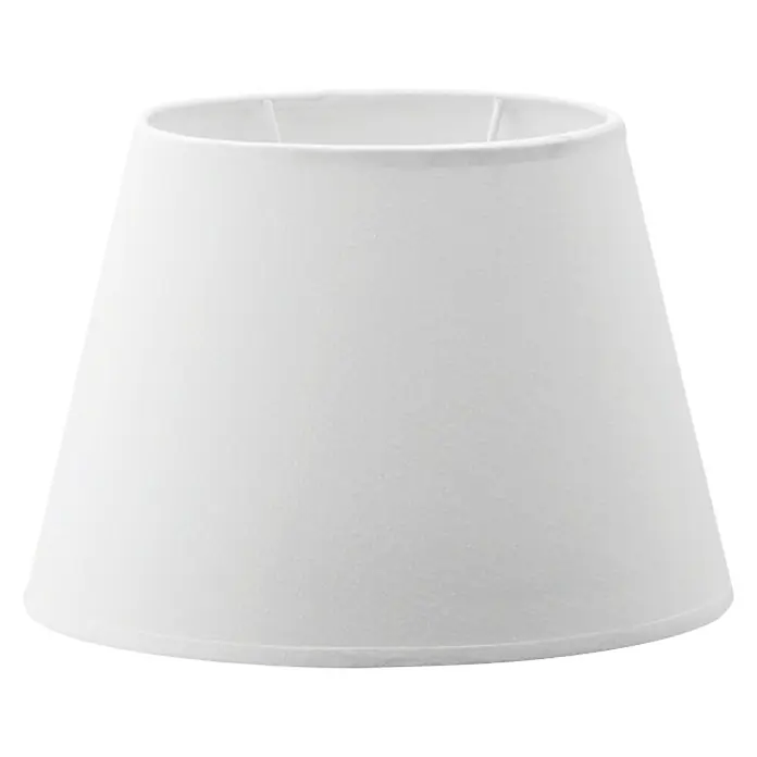 Home Sweet Home Lampenschirm Largo - Ø x H: 24 x 16 cm, Pure White, Stoff, Oval - Vorderansicht