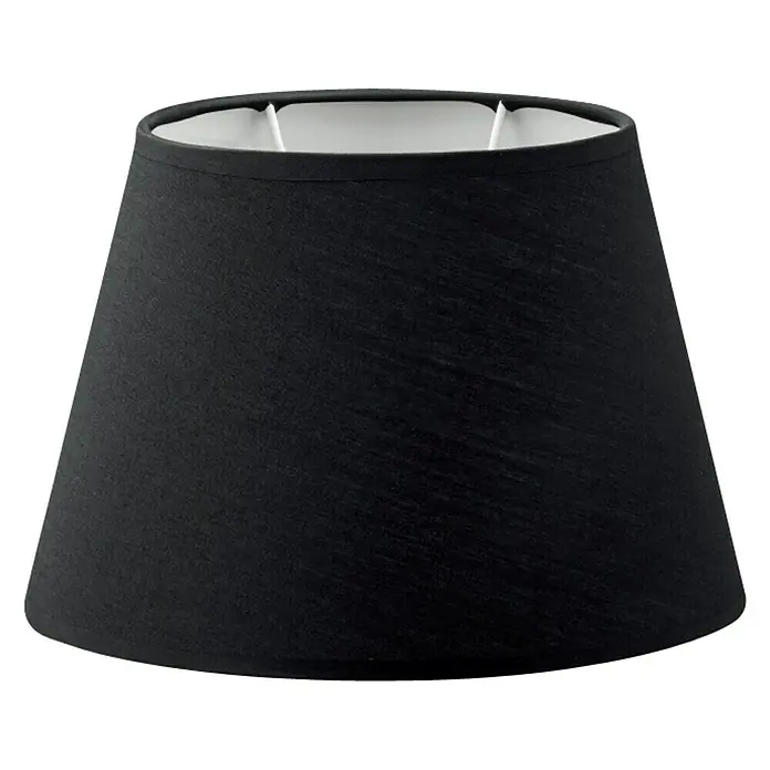Home Sweet Home Lampenschirm Largo - Ø x H: 24 x 16 cm, Night Black, Stoff, Oval - Vorderansicht