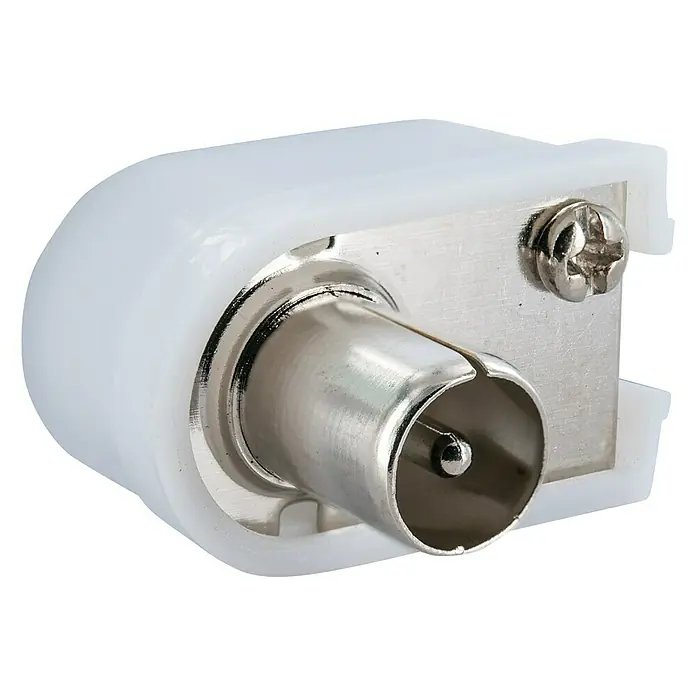 Schwaiger Koax-Winkelstecker - IEC-Stecker, 90° gewinkelt, 1 Stk. - Vorderansicht