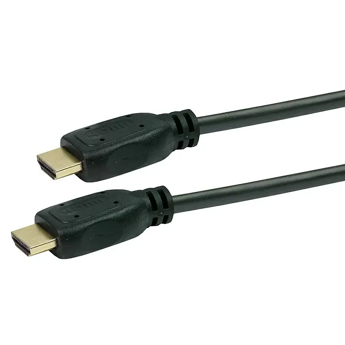 Schwaiger HDMI-Kabel - 2 m, Schwarz, 18 Gbit/s, 4K (4096 x 2160 Pixel) - Vorderansicht