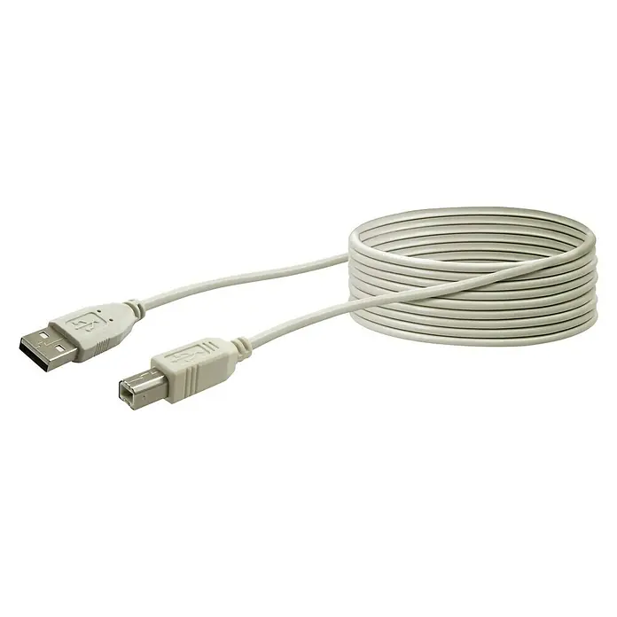 Schwaiger USB-Kabel - 3 m, USB A-Stecker, Grau - Vorderansicht