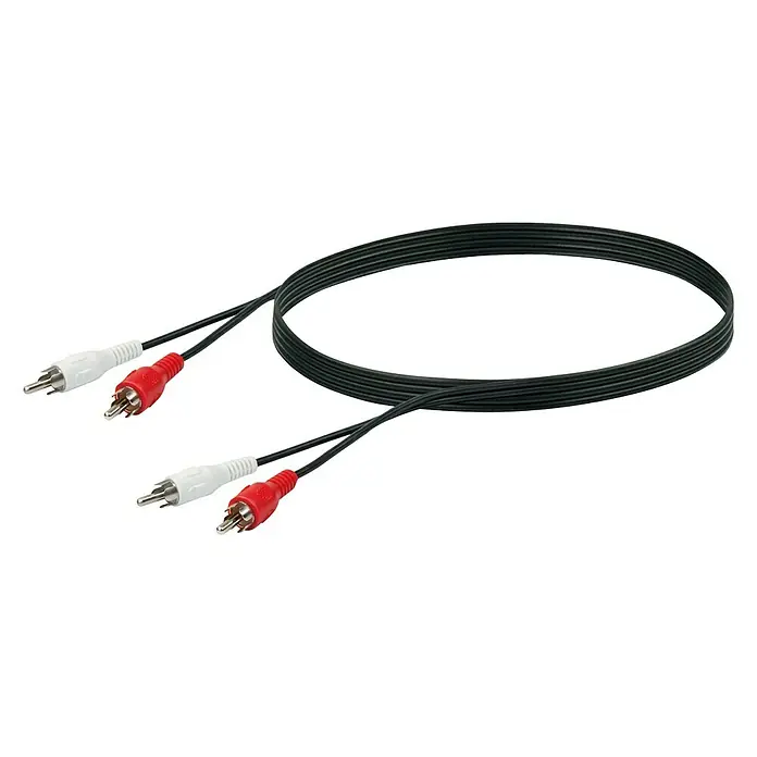 Schwaiger Audio-Verlängerungskabel - 4 x Cinch-Stecker, 2-fach, 1,5 m - Vorderansicht