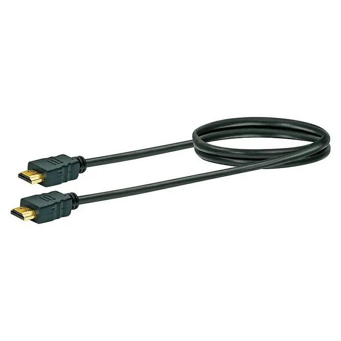 Schwaiger HDMI-Kabel - 0,7 m, Schwarz, 18 Gbit/s, 4K (4096 x 2160 Pixel) - Vorderansicht