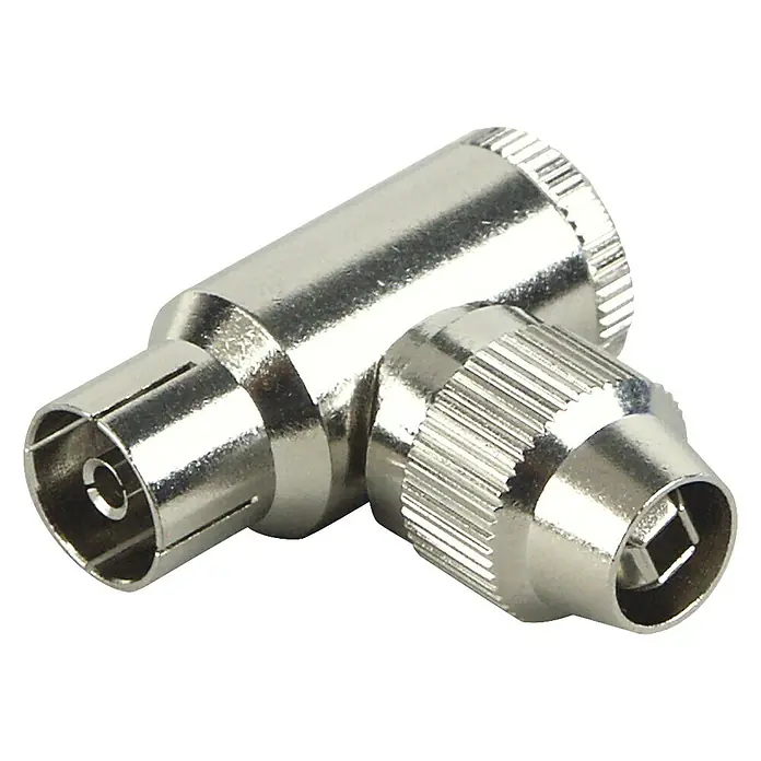 Schwaiger Koax-Winkelbuchse WST42 532 - Metall, IEC-Winkelbuchse 90°, 1 Stk. - Rechte Seitenansicht