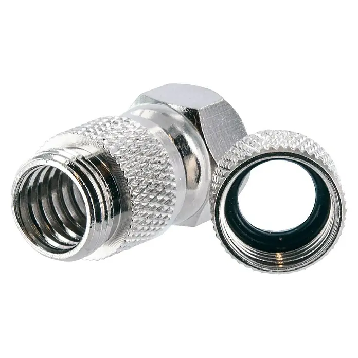 Schwaiger F-Stecker - 7 mm, 2 Stk., Dichtungsring - Vorderansicht