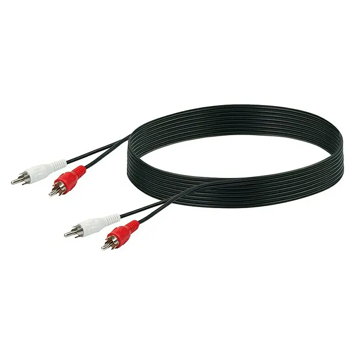 Schwaiger Audio-Verlängerungskabel - 4 x Cinch-Stecker, 2-fach, 5 m - Vorderansicht