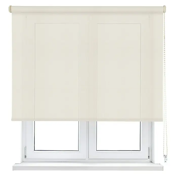 Viewtex Estor enrollable Screen 10% - An x Al: 135 x 250 cm, Beige/Blanco - Vista frontal