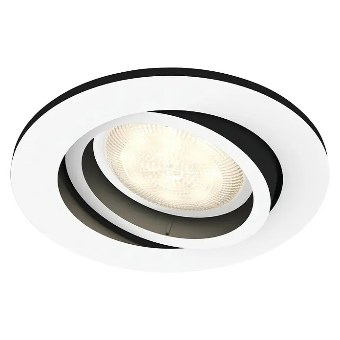 Philips Hue Led-inbouwspot Milliskin - 5,5 W, Lichtkleur: Koud wit, Diameter: 9 cm, Wit - Vooraanzicht