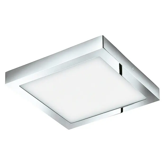 Eglo LED-Deckenleuchte Fueva 1 - 22 W, Chrom, L x B x H: 30 x 30 x 4 cm - Vorderansicht