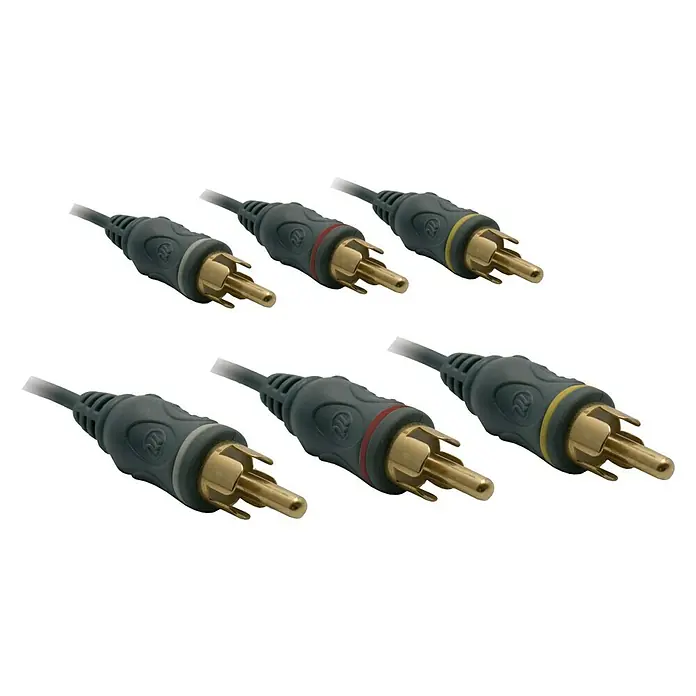 Metronic Cable RCA - Clavija RCA, 3 m - Vista angular