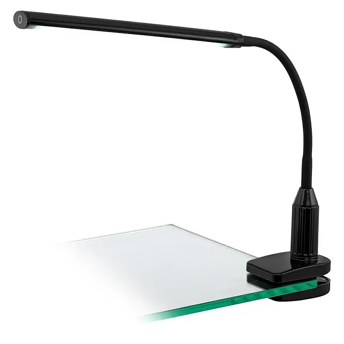 Eglo LED-klemlamp Laroa - 4,5 W, Zwart, l x b x h: 45 cm x 6,5 cm x 27,5 mm - Vooraanzicht