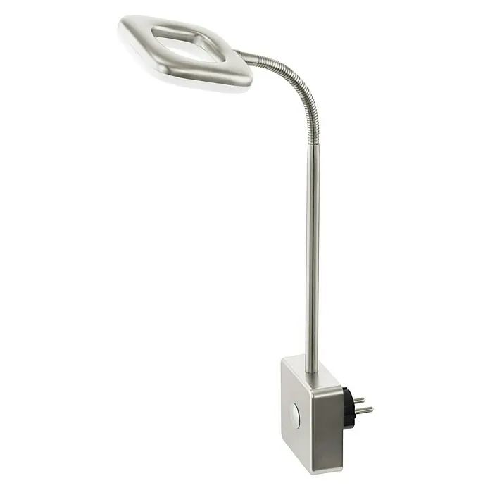 Eglo Stekkerspot Litago - 4 W, Nikkel mat, Wit, l x b x h: 30 x 10 x 40 cm - Vooraanzicht