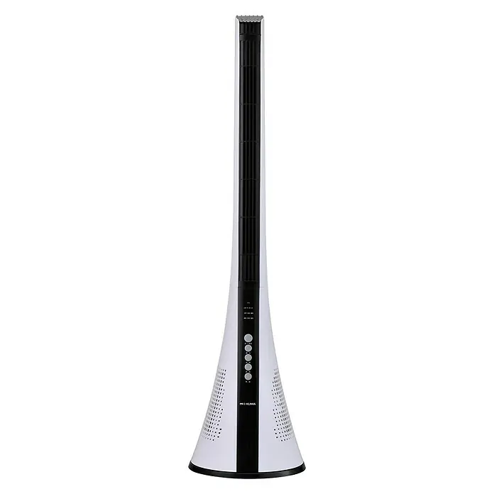 Proklima Toranj-ventilator - Bijelo-crno, 40 W, Visina: 110 cm, S daljinskim upravljanjem - Pogled sprijeda