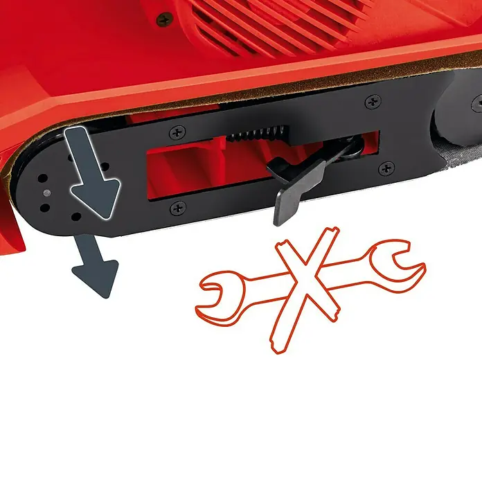 Einhell Bandschleifer TC-BS 8038 - 800 W, Bandabmessung: 76 x 533 mm - Detailaufnahme