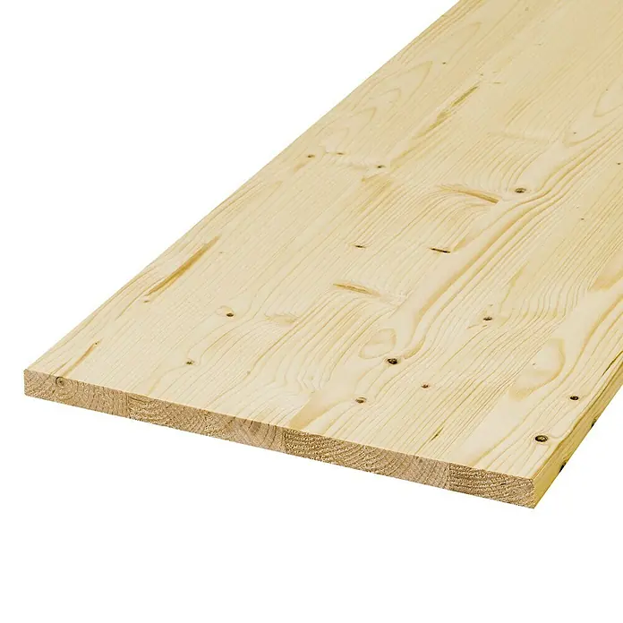 Exclusivholz Leimholzplatte - Fichte/Tanne, 2.000 x 600 x 28 mm - Linke Seitenansicht
