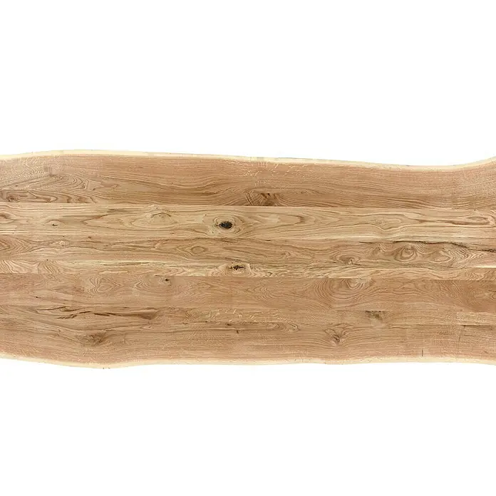 Tischplatte mit Waldkante - Eiche, 80 x 80 x 2,6 cm - Detailaufnahme