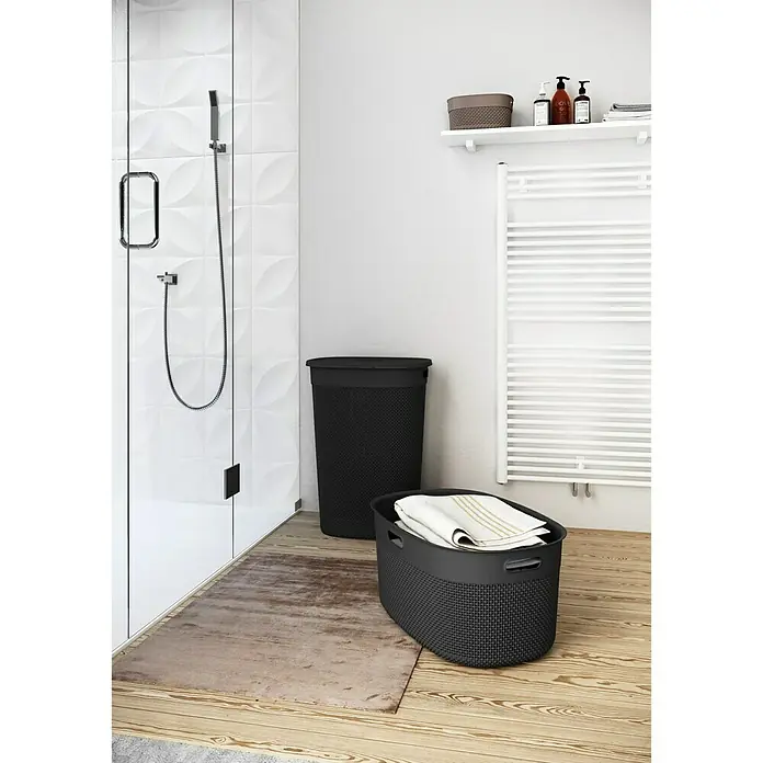 Wäschesammler Filo - L x B x H: 35 x 44 x 61 cm, Schwarz - Stimmungsaufnahme