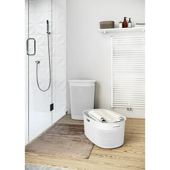 Wäschekorb Filo - L x B x H: 39 x 59 x 27 cm, Weiß - Stimmungsaufnahme