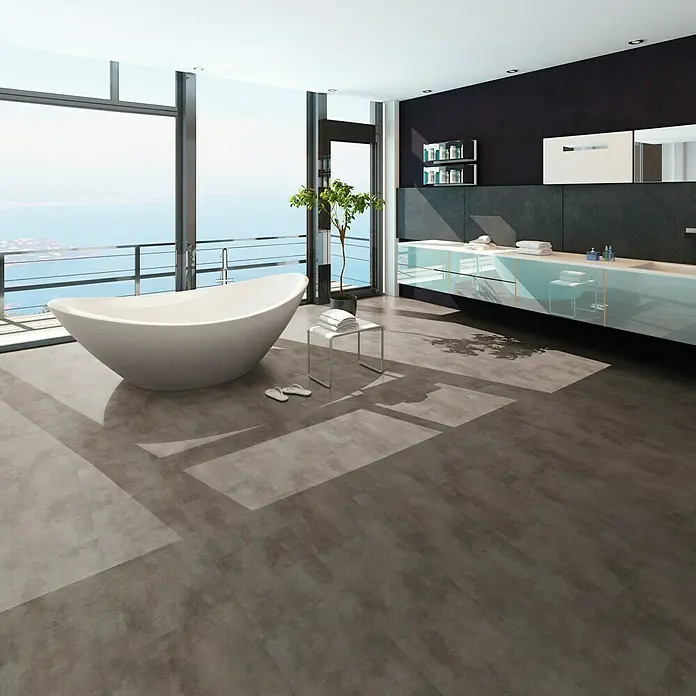 Vinylboden Strong SPC Travertin Toscano - 935 x 465 x 6,5 mm, Steinoptik - Stimmungsaufnahme