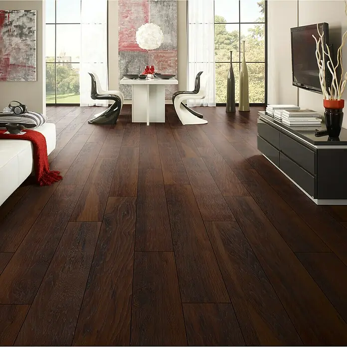 LOGOCLIC Vinto Laminat Hickory Narava - 1.285 x 192 x 10 mm, Rustikalni pod - Živopisni prikaz