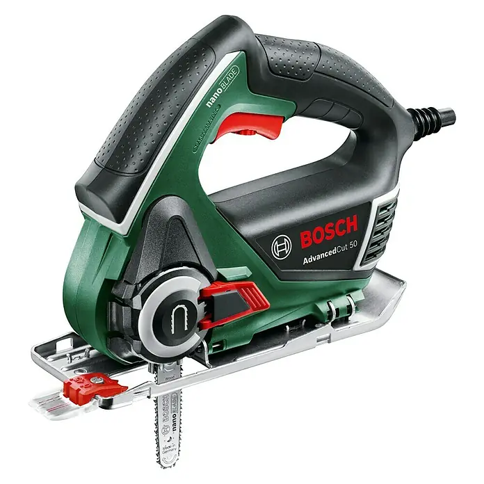 Bosch NanoBlade-Säge AdvancedCut 50 - 500 W, Leerlaufdrehzahl: 0 U/min - 7.800 U/min - Diagonale Ansicht