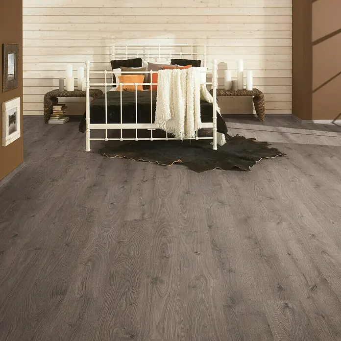 LOGOCLIC Silentos Laminat Hrast Fondi - 1.285 x 192 x 9 mm, Rustikalni pod - Živopisni prikaz