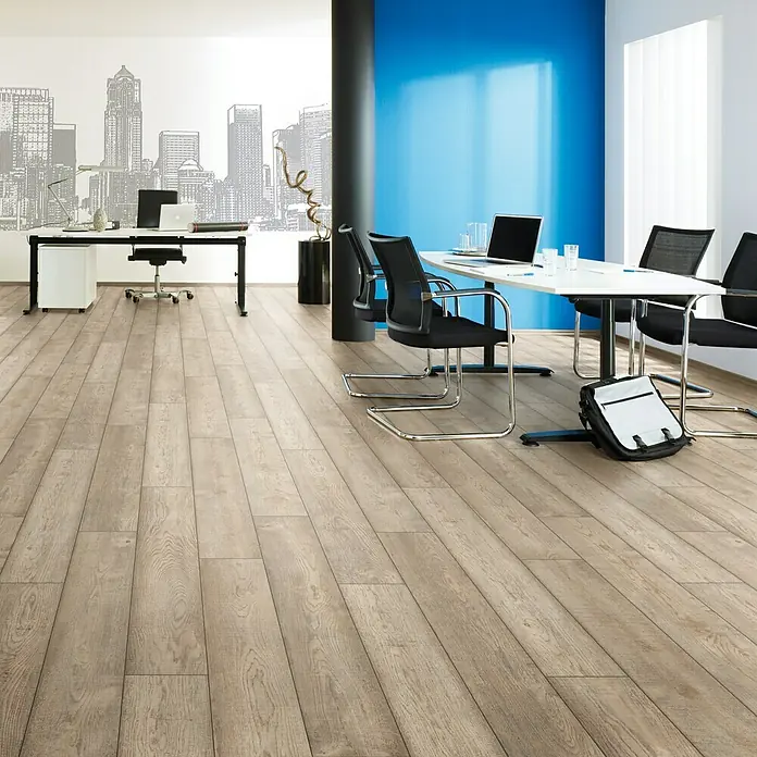 LOGOCLIC Vinto Laminat Hrast Triest - 1.285 x 192 x 8 mm, Rustikalni pod - Živopisni prikaz