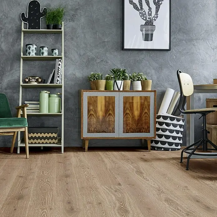 Fertigparkett Eiche Merkur - 2.195 x 235 x 14 mm, Landhausdiele - Stimmungsaufnahme