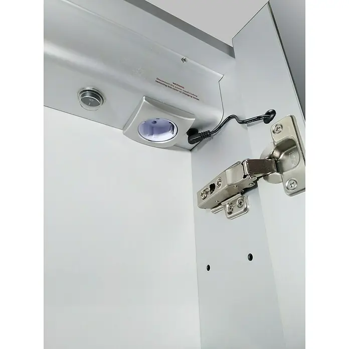 DSK LED-Spiegelschrank Aluminio Sun - B x H: 80 x 70 cm, Mit Beleuchtung, Aluminium - Detailaufnahme