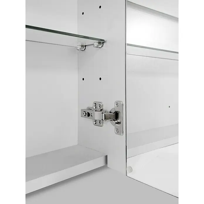 DSK LED-Spiegelschrank Aluminio Sun - B x H: 100 x 70 cm, Mit Beleuchtung, Aluminium - Detailaufnahme