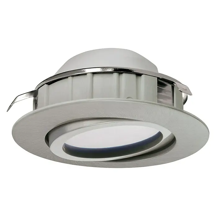Eglo Ugradbena LED svjetiljka Pineda - 6 W, D x Š x V: 8,4 x 8,4 x 4 cm, Mat nikal, Topla bijela - Pogled sprijeda